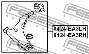 Рычаг подвески 0424-EA3RH 0424-EA3RH FEBEST