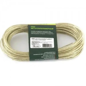 Трос металлополимерный прозрачный 2.5ммх20м СИБРТЕХ 47627 SIBRTEC