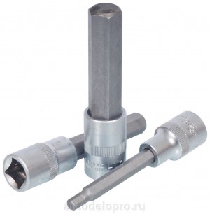 Головка торцевая с битой 1/2" шестигранник 8 мм "АвтоDело" (L=100 мм.) 39388 AVTO DELO