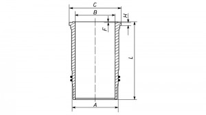 Гильза MB OM440/441/442 d130.0 STD (442 011 0310) без уплотнительных колец KSMG KG7272520 KSMG