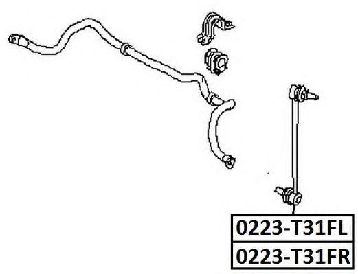 ТЯГА СТАБИЛИЗАТОРА ПЕРЕДНЯЯ ЛЕВАЯ NISSAN/INFINITI 0223T31FL 0223-T31FL ASVA