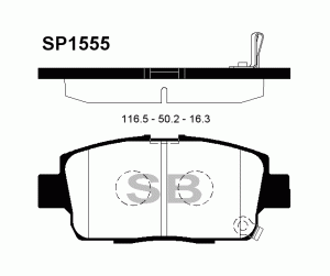 Колодки передние TOYOTA CELICA 97- SP1555 SP1555 SANGSIN