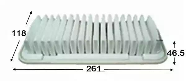 Фильтр воздушный  TOYOTA YARIS 1,3 1999 - 2005  TOYOTA VITZ 1,3 1999 - 2005 A196 A196J JS ASAKASHI