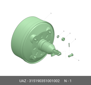 Усилитель вакуумный УАЗ-452,469 (ОАО УАЗ) 315190351001002 UAZ UAZ