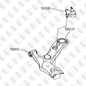 TOYOTA COROLLA E15 (2006-2013) FK0180 FIXAR