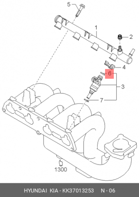 Регулятор холостого хода KK37013253 HYUNDAI KIA