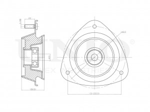 Опора амортизатора передняя RMP-13038 UNIO