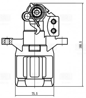 Суппорт торм. Suzuki SX4 I (06-) зад. лев. d=34мм (CF 204001) CF 204001 TRIALLI