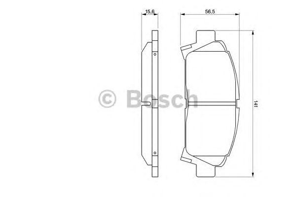 Колодки тормозные TOYOTA Celica (93-99) передние (4шт.) BOSCH 0 986 424 799 BOSCH