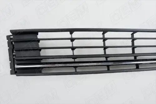 Решетка в бампер нижняя Volkswagen Polo sedan 5 2015-2020, под хромированную нак OEM3675 OEMPARTS