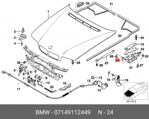 07149112449 TORX-BOLT WITH WASHER ! \BMW 3' F30, F31, F35, 7' E38, Dawn RR6, Gho 07 14 9 112 449 BMW