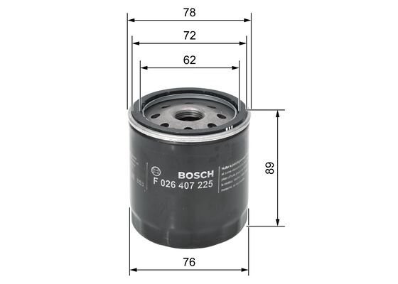 Фильтр масляный VOLVO S60,S80,XC60 HONGQI H5 BOSCH F026407225 BOSCH