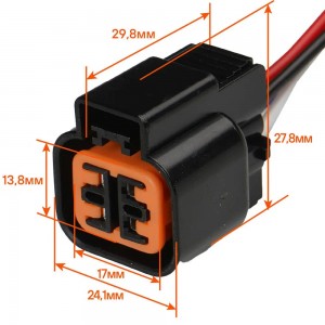 Разъём 4 pin  с проводами для датчика кислорода Hyundai, Kia, Chevrolet (AECC032 AECC032 AIRLINE