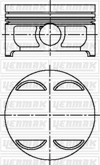 поршень в сборе! поршень+кольца d92 +0.50\ BMW X5 4.4 96> 3104611050 YENMAK