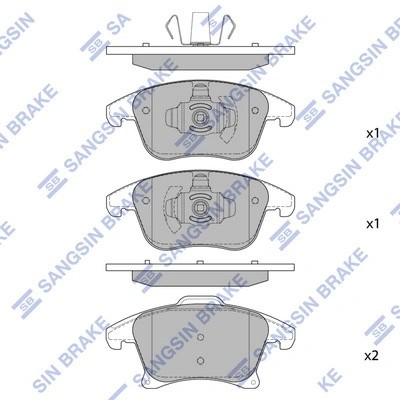 Колодки передние FORD MONDEO V 2015- SP4021 SP4021 SANGSIN