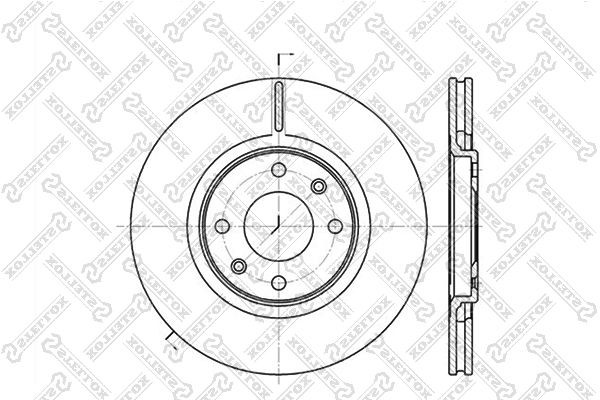 диск тормозной передний!\ Peugeot 306, Citroen Xantia 1.8-2.0 95> 6020-1919V-SX STELLOX