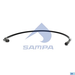 Шланг подъёма кабины от тройника до замка 780mmXM12X1.5 043290 SAMPA