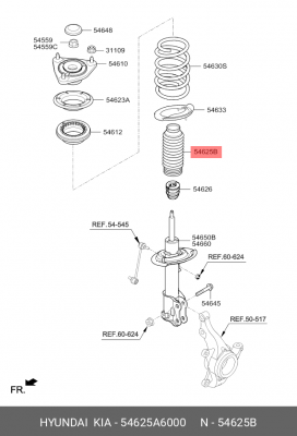 ПЫЛЬНИК АМОРТИЗАТОРА ПЕРЕДНЕГО HYUNDAI/KIA 54625-A6000 54625A6000 MOBIS