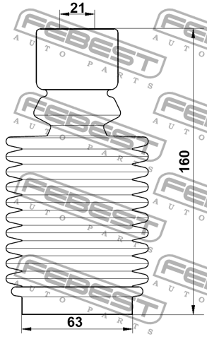 Пыльник передн амортизатора с отбойником комплект RENAULT MEGANE III 2008-2016 R RNSHB-FLUF-KIT FEBEST