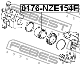 Поршень суппорта 0176-NZE154F 0176-NZE154F FEBEST