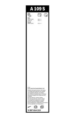 Щетка стеклоочистителя RENAULT Dokker 550/400мм комплект BOSCH 3 397 014 215 BOSCH