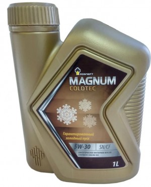 Масло моторное РОСНЕФТЬ MAGNUM Coldtec 5W30 SN/CF/GF-5 синт.1л 40813232 ROSNEFT
