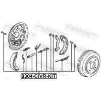 МОНТАЖНЫЙ КОМПЛЕКТ БАРАБАННЫХ КОЛОДОК 0304-CIVR-KIT 0304CIVRKIT FEBEST