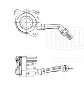 Муфта выкл. сцеп. Ford Transit (06-) 2.2TDCi (КПП VMT6) (гидравл.) (CT 1019) CT1019 TRIALLI