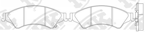 Колодки тормозные FORD Ranger (11-) передние (4шт.) NIBK PN51001 NIBK