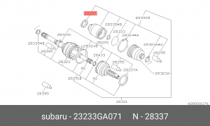 КОЛЬЦО SUBARU 23233GA071 SUBARU