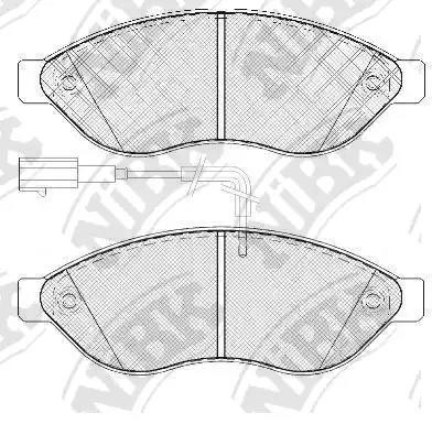 Колодки тормозные PEUGEOT Boxer CITROEN Jumper FIAT Ducato (06-) передние (4шт.) PN0474W NIBK