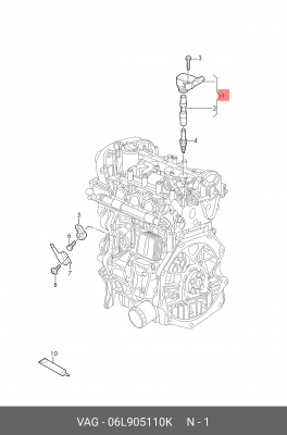 Катушка зажигания VW Touareg AUDI A4,A5,A6,A7,A8,Q7,R8 OE 06L905110K VAG