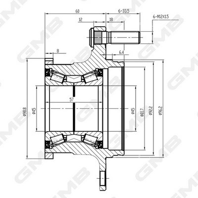 Ступица передняя GH23740T GH23740T GMB