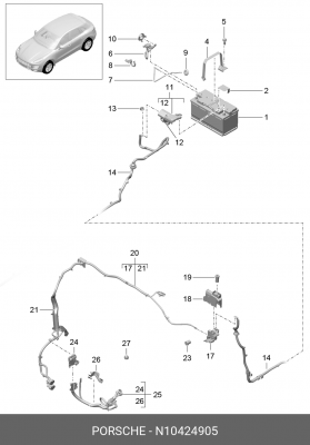 Предохранитель 110А VW Golf (98-05) OE N 104 249 05 VAG