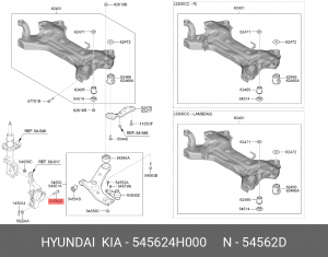 Болт KIA Sorento (09-) OE 545624H000 HYUNDAI KIA