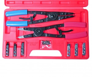 Набор щипцов для стопорных колец с наконечниками 12 предметов в кейсе JTC JTC-3471 JTC TOOLS