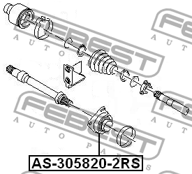 Подшипник подвесной FORD Mondeo (-07) вала приводного FEBEST AS-305820-2RS FEBEST