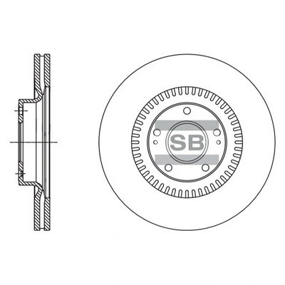 Диск тормозной HYUNDAI Genesis (08-12) передний (1шт.) SANGSIN SD1116 SANGSIN