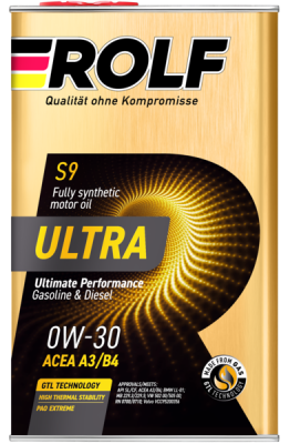 Rolf Ultra 0W30 (1L) (металл) масло моторное!синт.\API SL/CF,ACEA A3/B4,BMW LL-0 322943 ROLF