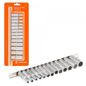 Набор головок (13 предметов) "AIRLINE" (3/8", 6 граней) AT-13-28 AIRLINE