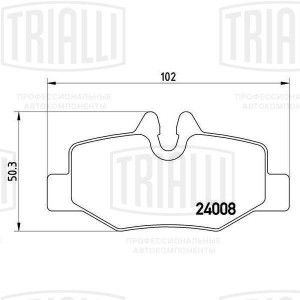Колодки торм. Mercedes Vito/Viano (W639) (03-) диск. зад. (PF 4066) PF 4066 TRIALLI