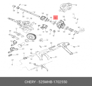 525MHB-1702550 ВИЛКА ПЕРЕКЛЮЧЕНИЯ-5-Й И ПЕРЕДАЧИ ЗАДНЕГО ХОДА 525MHB1702550 CHERY