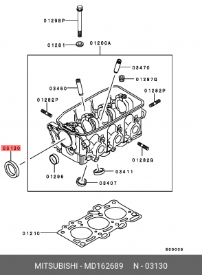 Сальник распредвала MITSUBISHI Pajero Pinin передний OE MD162689 MITSUBISHI