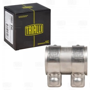 Хомут глушителя трубчатый с муфтой D60 мм L95 мм нерж. сталь 304 SS TC 60 SS TC60SS TRIALLI