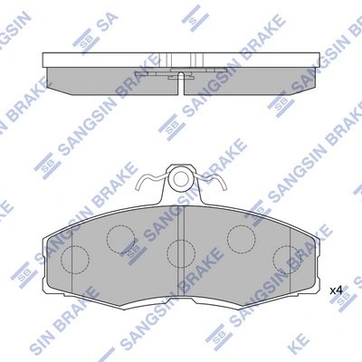 Колодки тормозные SKODA Felicia (94-01) передние (4шт.) SANGSIN SP1028 SANGSIN