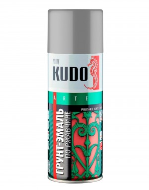 Грунт-эмаль по ржавчине серый RAL 7042 аэрозоль 520мл KUDO KU-317042 KUDO