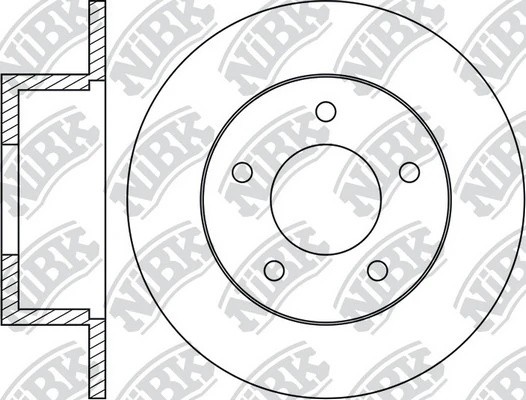 Диск тормозной VW Passat (96-00) AUDI A6 (94-97) задний (1шт.) NIBK RN1049 NIBK