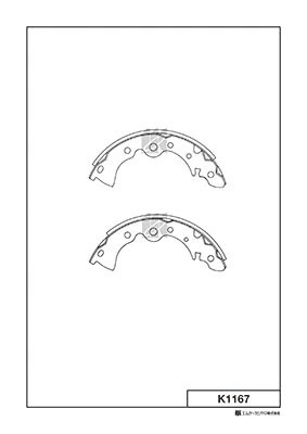 Колодки тормозные барабанные Nissan Bluebird 2.0D 84-90 K1167 K1167 MK KASHIYAMA