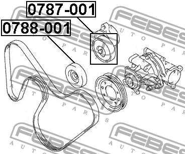 Ролик обводной SUZUKI GRAND VITARA/ESCUDO JB416/JB420/JB627 2006-2014 0788-001 0788-001 FEBEST