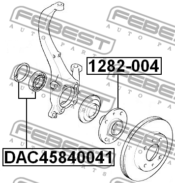 Подшипник ступицы DAC45840041 DAC45840041 FEBEST